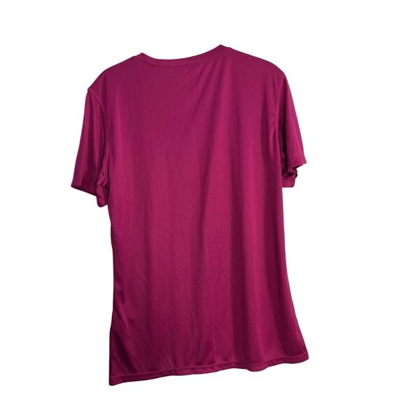 Tesla T Shirt Women's Fitted 2XL Raspberry V Neck Spell Out Chest Short Sleeve - Picture 4 of 7